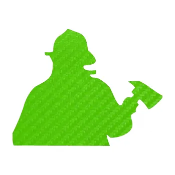 Samolepící dekorace SAMOLEPKA Hasič 004 pravá (58 - 3D karbon zelený kawasaki) NA AUTO, NÁLEPKA, FÓLIE, POLEP, TUNING, VLASTNÍ TEXT, TISK, AUTOSAMOLEPKY.cz, POLEPY, OBRÁZEK, LOGO, SAMOLEPKY