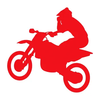 Samolepící dekorace SAMOLEPKA Motorka 027 levá motokros (10 - červená) NA AUTO, NÁLEPKA, FÓLIE, POLEP, TUNING, VLASTNÍ TEXT, TISK, AUTOSAMOLEPKY.cz, POLEPY, OBRÁZEK, LOGO, SAMOLEPKY