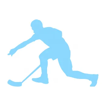 Samolepicí dekorace na vozidlo Florbal 005 levá (03 - světle modrá) SAMOLEPKA NA AUTO, NÁLEPKA, FÓLIE, POLEP, TUNING, VLASTNÍ TEXT, TISK, AUTOSAMOLEPKY.cz, POLEPY, OBRÁZEK, LOGO, 3D STICKERS