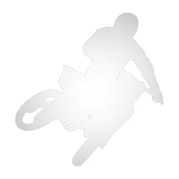 Samolepící dekorace Motorka 025 pravá motokros (82 - odrazková reflexní bílá) SAMOLEPKA NA AUTO, NÁLEPKA, FÓLIE, POLEP, TUNING, VLASTNÍ TEXT, TISK, AUTOSAMOLEPKY.cz, POLEPY, OBRÁZEK, LOGO, 3D STICKERS