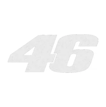 Samolepící dekorace 46 Valentino Rossi jednobarevná (84 - Ultra Metalic bílá) SAMOLEPKA NA AUTO, NÁLEPKA, FÓLIE, POLEP, TUNING, VLASTNÍ TEXT, TISK, AUTOSAMOLEPKY.cz, POLEPY, OBRÁZEK, LOGO, 3D STICKERS