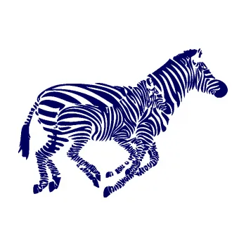 Samolepící dekorace SAMOLEPKA Interiér 020 pravá zebry (23 - tmavě modrá) NA AUTO, NÁLEPKA, FÓLIE, POLEP, TUNING, VLASTNÍ TEXT, TISK, AUTOSAMOLEPKY.cz, POLEPY, OBRÁZEK, LOGO, SAMOLEPKY