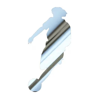 Samolepicí dekorace na vozidlo Fotbalista 027 levá (80 - chrom fólie stříbrná zrcadlová) SAMOLEPKA NA AUTO, NÁLEPKA, FÓLIE, POLEP, TUNING, VLASTNÍ TEXT, TISK, AUTOSAMOLEPKY.cz, POLEPY, OBRÁZEK, LOGO, 3D STICKERS