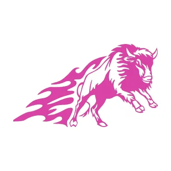 Samolepicí dekorace na vozidlo Animal flames 089 pravá býk (16 - růžová) SAMOLEPKA NA AUTO, NÁLEPKA, FÓLIE, POLEP, TUNING, VLASTNÍ TEXT, TISK, AUTOSAMOLEPKY.cz, POLEPY, OBRÁZEK, LOGO, 3D STICKERS