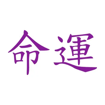 Polep vozidla SAMOLEPKA Čínský znak Destiny (14 - fialová) NA AUTO, NÁLEPKA, FÓLIE, POLEP, TUNING, VLASTNÍ TEXT, TISK, AUTOSAMOLEPKY.cz, POLEPY, OBRÁZEK, LOGO, SAMOLEPKY