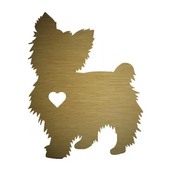 Polep vozidla SAMOLEPKA Pes 148 levá Jorkšírský teriér (64 - škrábaný kov zlatý) NA AUTO, NÁLEPKA, FÓLIE, POLEP, TUNING, VLASTNÍ TEXT, TISK, AUTOSAMOLEPKY.cz, POLEPY, OBRÁZEK, LOGO, SAMOLEPKY