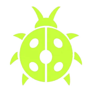 Samolepící dekorace Beruška 002 (27 - limetová) SAMOLEPKA NA AUTO, NÁLEPKA, FÓLIE, POLEP, TUNING, VLASTNÍ TEXT, TISK, AUTOSAMOLEPKY.cz, POLEPY, OBRÁZEK, LOGO, 3D STICKERS