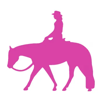 Samolepící dekorace SAMOLEPKA Kůň 082 levá kovbojka na koni (16 - růžová) NA AUTO, NÁLEPKA, FÓLIE, POLEP, TUNING, VLASTNÍ TEXT, TISK, AUTOSAMOLEPKY.cz, POLEPY, OBRÁZEK, LOGO, SAMOLEPKY