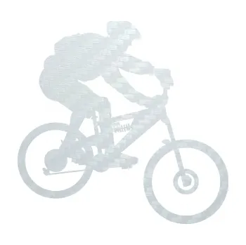 Polep vozidla SAMOLEPKA Cyklista 009 pravá horské kolo (51 - 3D karbon bílý) NA AUTO, NÁLEPKA, FÓLIE, POLEP, TUNING, VLASTNÍ TEXT, TISK, AUTOSAMOLEPKY.cz, POLEPY, OBRÁZEK, LOGO, SAMOLEPKY