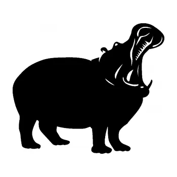 Samolepící dekorace SAMOLEPKA Hroch 002 pravá (01 - černá) NA AUTO, NÁLEPKA, FÓLIE, POLEP, TUNING, VLASTNÍ TEXT, TISK, AUTOSAMOLEPKY.cz, POLEPY, OBRÁZEK, LOGO, SAMOLEPKY