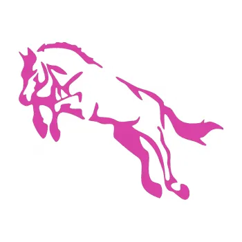 Samolepící dekorace Kůň 025 levá skok (16 - růžová) SAMOLEPKA NA AUTO, NÁLEPKA, FÓLIE, POLEP, TUNING, VLASTNÍ TEXT, TISK, AUTOSAMOLEPKY.cz, POLEPY, OBRÁZEK, LOGO, 3D STICKERS