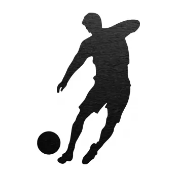 Samolepicí dekorace na vozidlo Fotbalista 025 levá (63 - škrábaný kov černý) SAMOLEPKA NA AUTO, NÁLEPKA, FÓLIE, POLEP, TUNING, VLASTNÍ TEXT, TISK, AUTOSAMOLEPKY.cz, POLEPY, OBRÁZEK, LOGO, 3D STICKERS