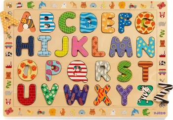 Djeco Vkládačka abeceda se zvířátky 27 dílků
