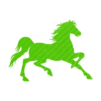 Samolepící dekorace SAMOLEPKA Kůň 037 pravá (58 - 3D karbon zelený kawasaki) NA AUTO, NÁLEPKA, FÓLIE, POLEP, TUNING, VLASTNÍ TEXT, TISK, AUTOSAMOLEPKY.cz, POLEPY, OBRÁZEK, LOGO, SAMOLEPKY