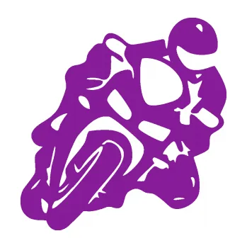 Samolepící dekorace SAMOLEPKA Motorkář 013 pravá (14 - fialová) NA AUTO, NÁLEPKA, FÓLIE, POLEP, TUNING, VLASTNÍ TEXT, TISK, AUTOSAMOLEPKY.cz, POLEPY, OBRÁZEK, LOGO, SAMOLEPKY