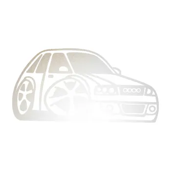 Polep vozidla SAMOLEPKA Audi A4 karikatura pravá (82 - odrazková reflexní bílá) NA AUTO, NÁLEPKA, FÓLIE, POLEP, TUNING, VLASTNÍ TEXT, TISK, AUTOSAMOLEPKY.cz, POLEPY, OBRÁZEK, LOGO, SAMOLEPKY