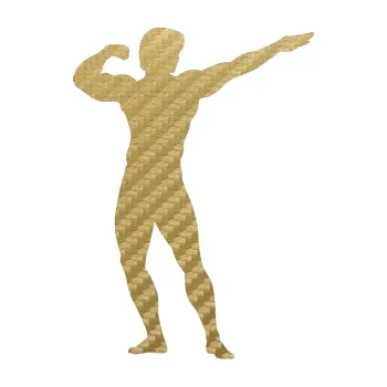 Polep vozidla Kulturista 006 pravá (59 - 3D karbon zlatý) SAMOLEPKA NA AUTO, NÁLEPKA, FÓLIE, POLEP, TUNING, VLASTNÍ TEXT, TISK, AUTOSAMOLEPKY.cz, POLEPY, OBRÁZEK, LOGO, 3D STICKERS