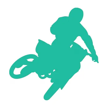 Samolepící dekorace Motorka 025 pravá motokros (25 - tyrkysová) SAMOLEPKA NA AUTO, NÁLEPKA, FÓLIE, POLEP, TUNING, VLASTNÍ TEXT, TISK, AUTOSAMOLEPKY.cz, POLEPY, OBRÁZEK, LOGO, 3D STICKERS