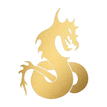 Samolepicí dekorace na vozidlo Dragon 031 pravá (43 - zlatá metalíza) SAMOLEPKA NA AUTO, NÁLEPKA, FÓLIE, POLEP, TUNING, VLASTNÍ TEXT, TISK, AUTOSAMOLEPKY.cz, POLEPY, OBRÁZEK, LOGO, 3D STICKERS