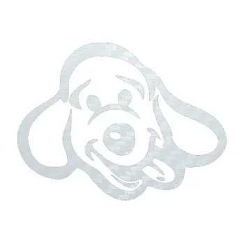 Polep vozidla SAMOLEPKA Pes 078 pravá (51 - 3D karbon bílý) NA AUTO, NÁLEPKA, FÓLIE, POLEP, TUNING, VLASTNÍ TEXT, TISK, AUTOSAMOLEPKY.cz, POLEPY, OBRÁZEK, LOGO, SAMOLEPKY