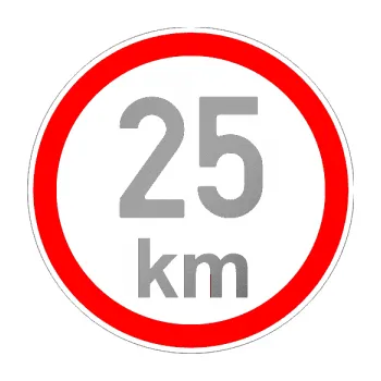 samolepka Maximální rychlost 25km - nejvyšší konstrukční rychlost (42 - stříbrná metalíza) SAMOLEPKA NA AUTO, NÁLEPKA, FÓLIE, POLEP, TUNING, VLASTNÍ TEXT, TISK, AUTOSAMOLEPKY.cz, POLEPY, OBRÁZEK, LOGO, 3D STICKERS