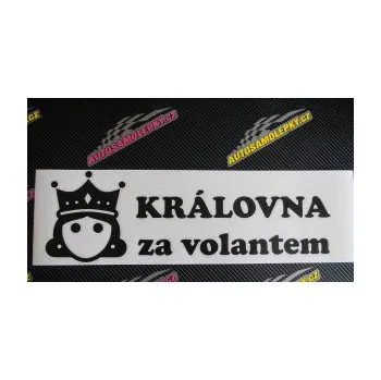Polep vozidla SAMOLEPKA Královna za volantem nápis (10 - červená) NA AUTO, NÁLEPKA, FÓLIE, POLEP, TUNING, VLASTNÍ TEXT, TISK, AUTOSAMOLEPKY.cz, POLEPY, OBRÁZEK, LOGO, SAMOLEPKY