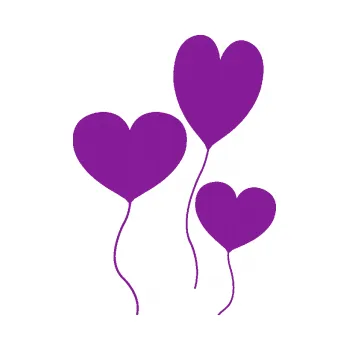 Samolepící dekorace Balónky srdíčka (14 - fialová) SAMOLEPKA NA AUTO, NÁLEPKA, FÓLIE, POLEP, TUNING, VLASTNÍ TEXT, TISK, AUTOSAMOLEPKY.cz, POLEPY, OBRÁZEK, LOGO, 3D STICKERS