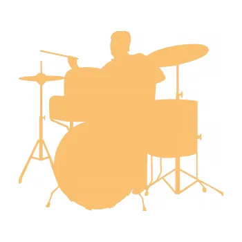 Samolepicí dekorace na vozidlo Music 011 levá hráč na bicí (08 - béžová) SAMOLEPKA NA AUTO, NÁLEPKA, FÓLIE, POLEP, TUNING, VLASTNÍ TEXT, TISK, AUTOSAMOLEPKY.cz, POLEPY, OBRÁZEK, LOGO, 3D STICKERS