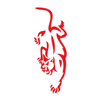 Polep vozidla SAMOLEPKA Panterka levá (10 - červená) NA AUTO, NÁLEPKA, FÓLIE, POLEP, TUNING, VLASTNÍ TEXT, TISK, AUTOSAMOLEPKY.cz, POLEPY, OBRÁZEK, LOGO, SAMOLEPKY