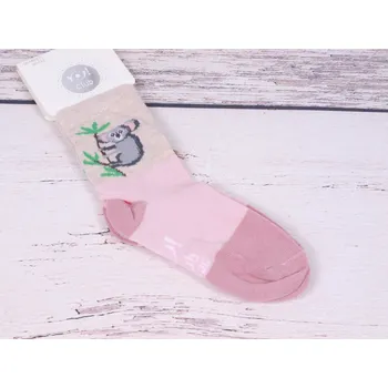 Ponožky YO růžovobéžové s medvídkem koalou velikosti ponožek: 14-15 ( EUR vel. 20-22)