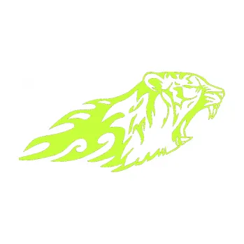 Samolepicí dekorace na vozidlo Animal flames 073 pravá tygr (27 - limetová) SAMOLEPKA NA AUTO, NÁLEPKA, FÓLIE, POLEP, TUNING, VLASTNÍ TEXT, TISK, AUTOSAMOLEPKY.cz, POLEPY, OBRÁZEK, LOGO, 3D STICKERS