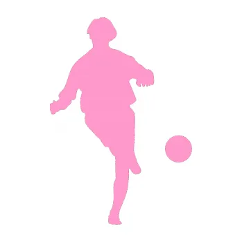 Samolepicí dekorace na vozidlo Fotbalista 002 pravá (24 - světle růžová) SAMOLEPKA NA AUTO, NÁLEPKA, FÓLIE, POLEP, TUNING, VLASTNÍ TEXT, TISK, AUTOSAMOLEPKY.cz, POLEPY, OBRÁZEK, LOGO, 3D STICKERS