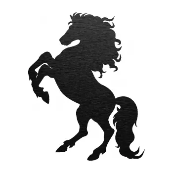 Samolepící dekorace SAMOLEPKA Kůň 038 levá (63 - škrábaný kov černý) NA AUTO, NÁLEPKA, FÓLIE, POLEP, TUNING, VLASTNÍ TEXT, TISK, AUTOSAMOLEPKY.cz, POLEPY, OBRÁZEK, LOGO, SAMOLEPKY