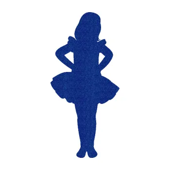 samolepka Děti silueta 011 pravá holčička tanečnice (89 - Ultra Metalic modrá tmavá) SAMOLEPKA NA AUTO, NÁLEPKA, FÓLIE, POLEP, TUNING, VLASTNÍ TEXT, TISK, AUTOSAMOLEPKY.cz, POLEPY, OBRÁZEK, LOGO, 3D STICKERS