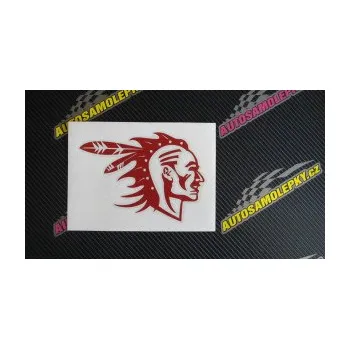 Samolepící dekorace SAMOLEPKA Indián 003 pravá (10 - červená) NA AUTO, NÁLEPKA, FÓLIE, POLEP, TUNING, VLASTNÍ TEXT, TISK, AUTOSAMOLEPKY.cz, POLEPY, OBRÁZEK, LOGO, SAMOLEPKY