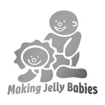 Samolepicí dekorace na vozidlo Making jelly babies (42 - stříbrná metalíza) SAMOLEPKA NA AUTO, NÁLEPKA, FÓLIE, POLEP, TUNING, VLASTNÍ TEXT, TISK, AUTOSAMOLEPKY.cz, POLEPY, OBRÁZEK, LOGO, 3D STICKERS
