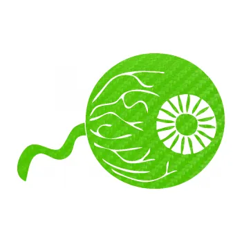 Samolepící dekorace SAMOLEPKA Halloween 020 levá vydloublé oko (58 - 3D karbon zelený kawasaki) NA AUTO, NÁLEPKA, FÓLIE, POLEP, TUNING, VLASTNÍ TEXT, TISK, AUTOSAMOLEPKY.cz, POLEPY, OBRÁZEK, LOGO, SAMOLEPKY