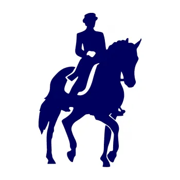 Samolepící dekorace SAMOLEPKA Kůň drezura pravá (23 - tmavě modrá) NA AUTO, NÁLEPKA, FÓLIE, POLEP, TUNING, VLASTNÍ TEXT, TISK, AUTOSAMOLEPKY.cz, POLEPY, OBRÁZEK, LOGO, SAMOLEPKY