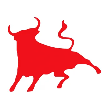 Samolepící dekorace SAMOLEPKA Býk 002 levá (10 - červená) NA AUTO, NÁLEPKA, FÓLIE, POLEP, TUNING, VLASTNÍ TEXT, TISK, AUTOSAMOLEPKY.cz, POLEPY, OBRÁZEK, LOGO, SAMOLEPKY