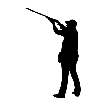 Samolepící dekorace SAMOLEPKA Myslivec 001 levá (01 - černá) NA AUTO, NÁLEPKA, FÓLIE, POLEP, TUNING, VLASTNÍ TEXT, TISK, AUTOSAMOLEPKY.cz, POLEPY, OBRÁZEK, LOGO, SAMOLEPKY