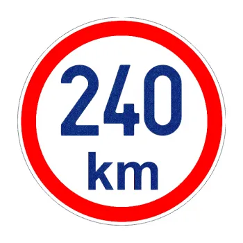 samolepka Maximální rychlost 240km - nejvyšší konstrukční rychlost (89 - Ultra Metalic modrá tmavá) SAMOLEPKA NA AUTO, NÁLEPKA, FÓLIE, POLEP, TUNING, VLASTNÍ TEXT, TISK, AUTOSAMOLEPKY.cz, POLEPY, OBRÁZEK, LOGO, 3D STICKERS