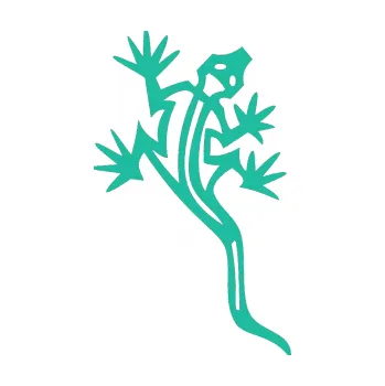 Samolepící dekorace Ještěrka 003 pravá (25 - tyrkysová) SAMOLEPKA NA AUTO, NÁLEPKA, FÓLIE, POLEP, TUNING, VLASTNÍ TEXT, TISK, AUTOSAMOLEPKY.cz, POLEPY, OBRÁZEK, LOGO, 3D STICKERS