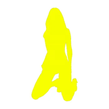 Polep vozidla Erotická žena 014 levá (70 - Fluorescentní žlutá) SAMOLEPKA NA AUTO, NÁLEPKA, FÓLIE, POLEP, TUNING, VLASTNÍ TEXT, TISK, AUTOSAMOLEPKY.cz, POLEPY, OBRÁZEK, LOGO, 3D STICKERS