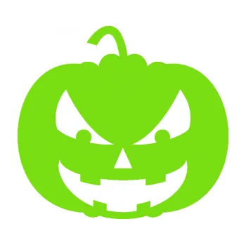 Samolepící dekorace Halloween 016 levá dýně (04 - zelená kawasaki) SAMOLEPKA NA AUTO, NÁLEPKA, FÓLIE, POLEP, TUNING, VLASTNÍ TEXT, TISK, AUTOSAMOLEPKY.cz, POLEPY, OBRÁZEK, LOGO, 3D STICKERS