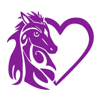 Samolepící dekorace Koník love 001 levá hříbátko v srdíčku (14 - fialová) SAMOLEPKA NA AUTO, NÁLEPKA, FÓLIE, POLEP, TUNING, VLASTNÍ TEXT, TISK, AUTOSAMOLEPKY.cz, POLEPY, OBRÁZEK, LOGO, 3D STICKERS