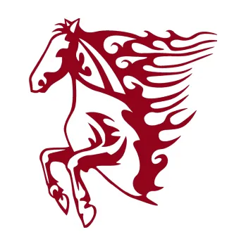 Samolepicí dekorace na vozidlo Animal flames 005 levá kůň (07 - bordó vínová) SAMOLEPKA NA AUTO, NÁLEPKA, FÓLIE, POLEP, TUNING, VLASTNÍ TEXT, TISK, AUTOSAMOLEPKY.cz, POLEPY, OBRÁZEK, LOGO, 3D STICKERS