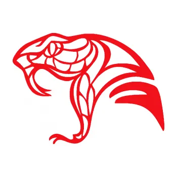 Samolepící dekorace SAMOLEPKA Cobra 003 levá (10 - červená) NA AUTO, NÁLEPKA, FÓLIE, POLEP, TUNING, VLASTNÍ TEXT, TISK, AUTOSAMOLEPKY.cz, POLEPY, OBRÁZEK, LOGO, SAMOLEPKY