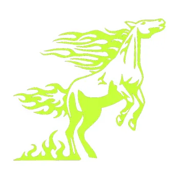 Samolepicí dekorace na vozidlo Animal flames 001 pravá kůň (27 - limetová) SAMOLEPKA NA AUTO, NÁLEPKA, FÓLIE, POLEP, TUNING, VLASTNÍ TEXT, TISK, AUTOSAMOLEPKY.cz, POLEPY, OBRÁZEK, LOGO, 3D STICKERS