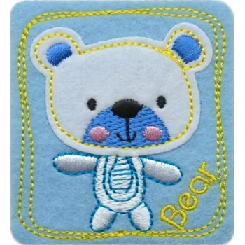 Nášivka Nažehlovačka medvídek 4 x 4 cm, barva Modrá sv.