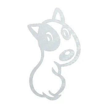 Polep vozidla SAMOLEPKA Pes 060 pravá (51 - 3D karbon bílý) NA AUTO, NÁLEPKA, FÓLIE, POLEP, TUNING, VLASTNÍ TEXT, TISK, AUTOSAMOLEPKY.cz, POLEPY, OBRÁZEK, LOGO, SAMOLEPKY